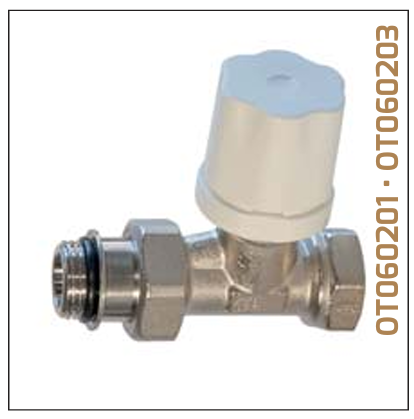 Zawór grzejnikowy termostatyczny zasilający prosty z uszczelką i z nastawą wstępną